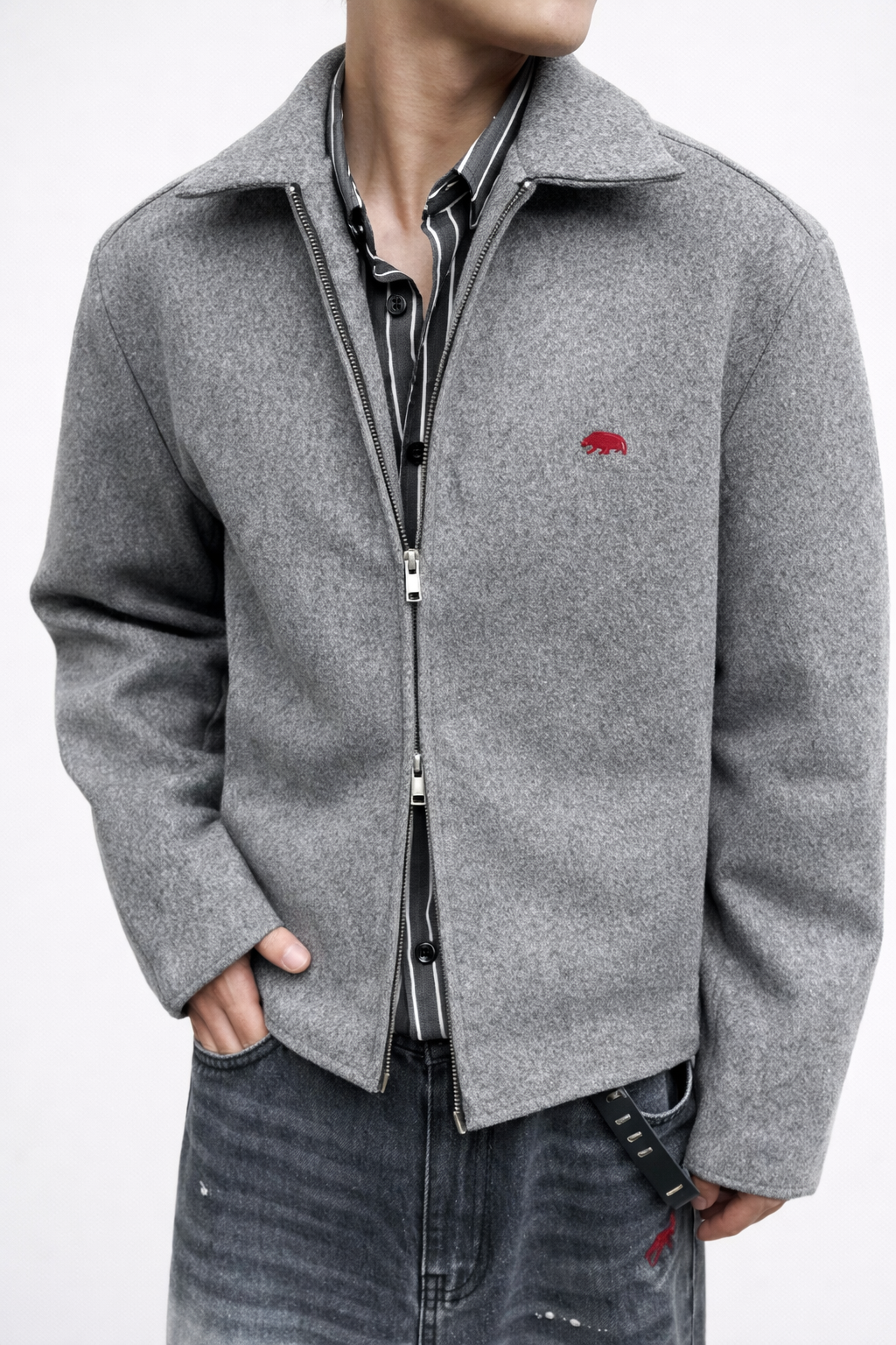 Veste à col brodé ESTAVOR