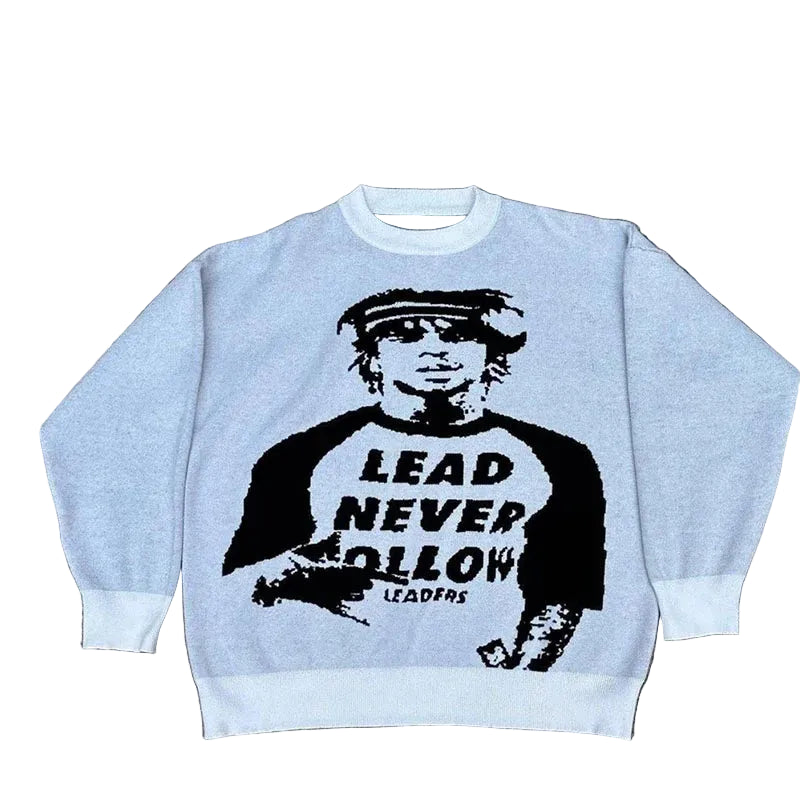 Pull Vintage "Lead never follow"