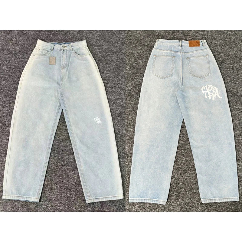Jean Mertra Délavé Vintage — Denim Streetwear Brodé