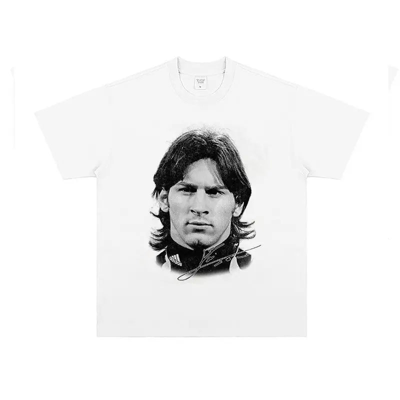 T-Shirt Face Card Football — Streetwear Graphique Oversize Unisexe