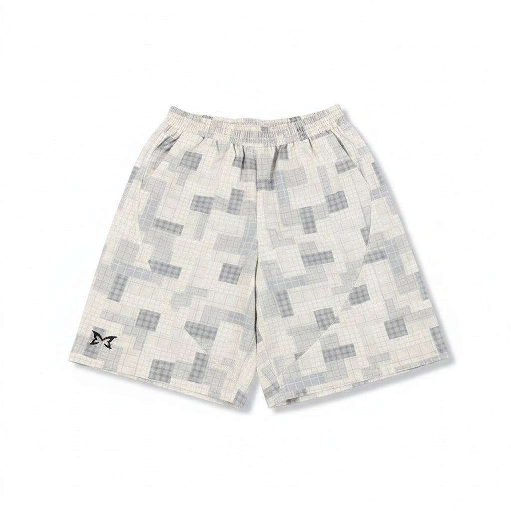 Short à Carreaux Gris Vyron