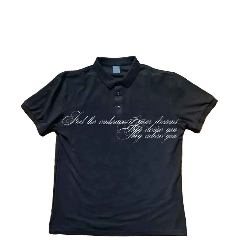 Polo Signature Dragon Imprimé — Y2K Rétro Streetwear