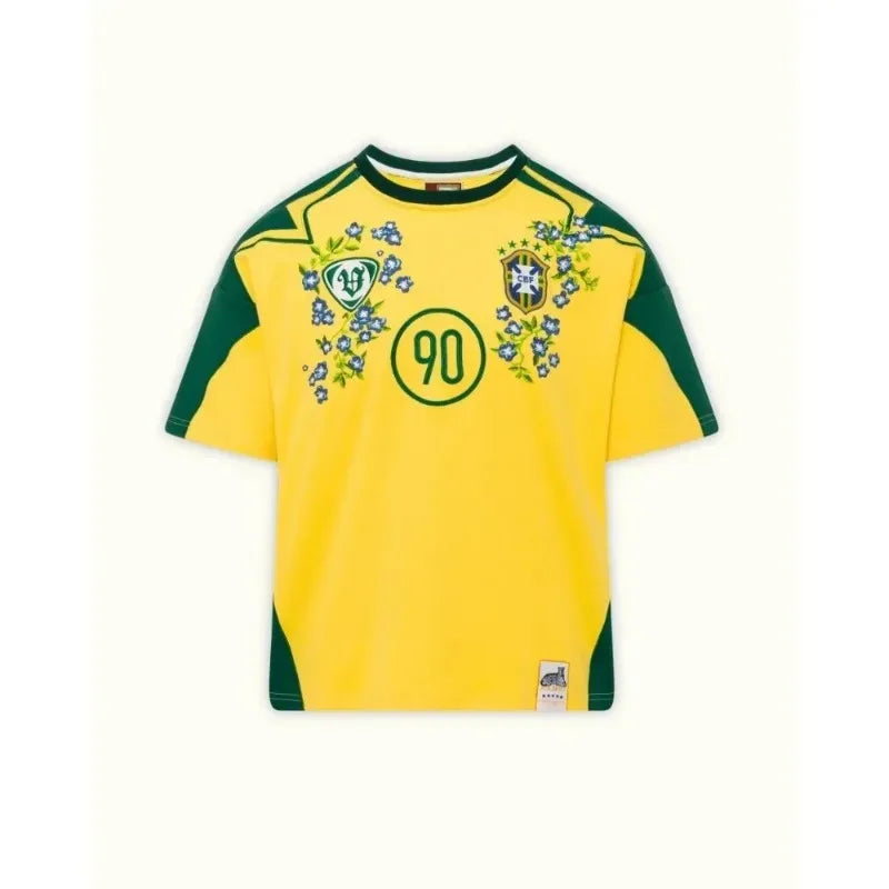 Maillot de football Brésil vintage Y2K Streetwear