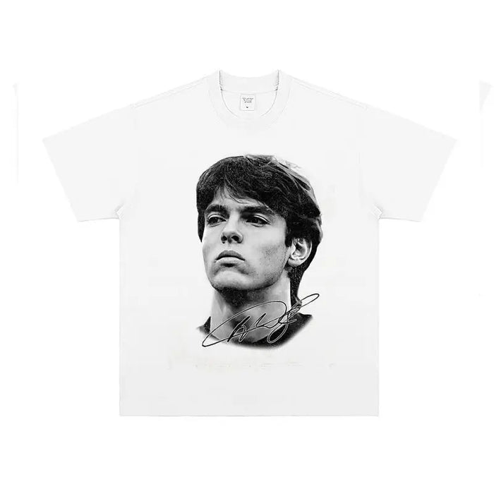 T-Shirt Face Card Football — Streetwear Graphique Oversize Unisexe