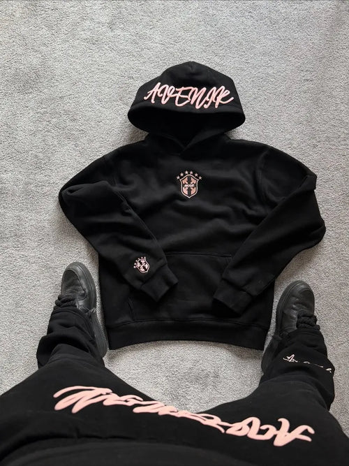 Hoodie Brazil Oversize Imprimé — Streetwear Gothique