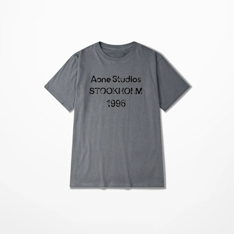 T-shirt Imprimé Style Acne Studios — Streetwear Premium Lettres