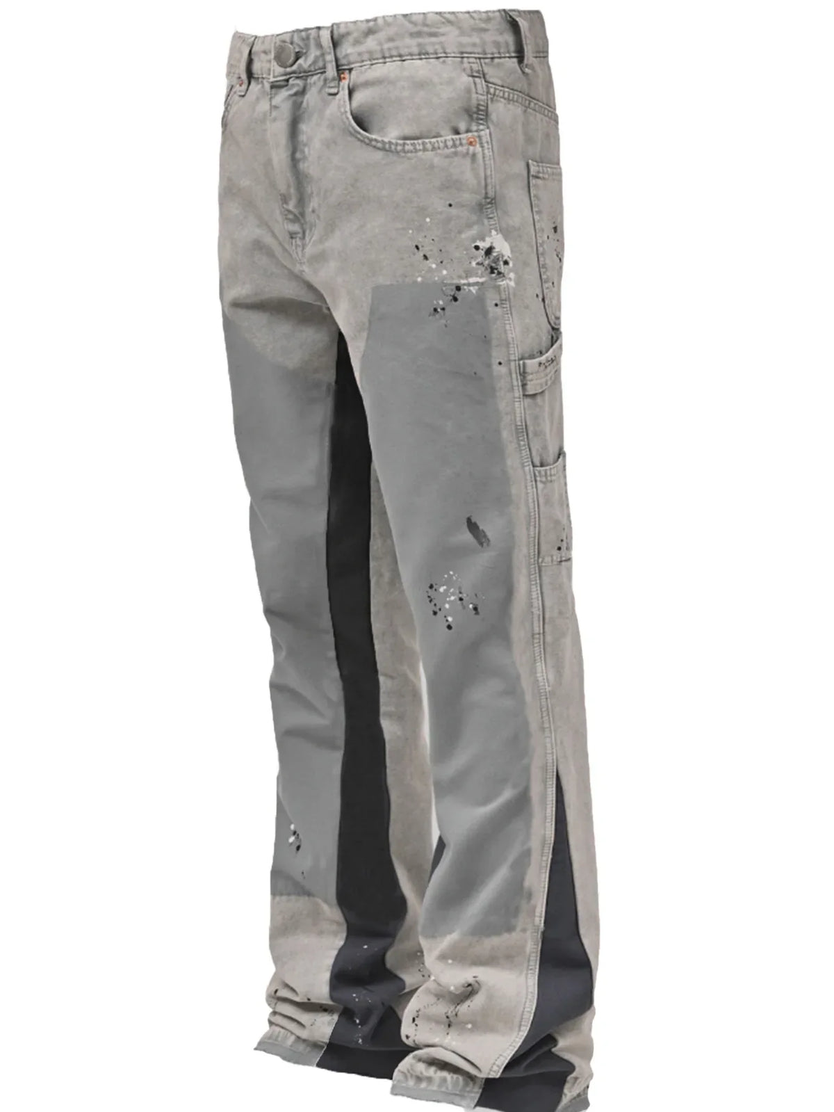 Jean Évasé Patchwork Denim — Streetwear Homme