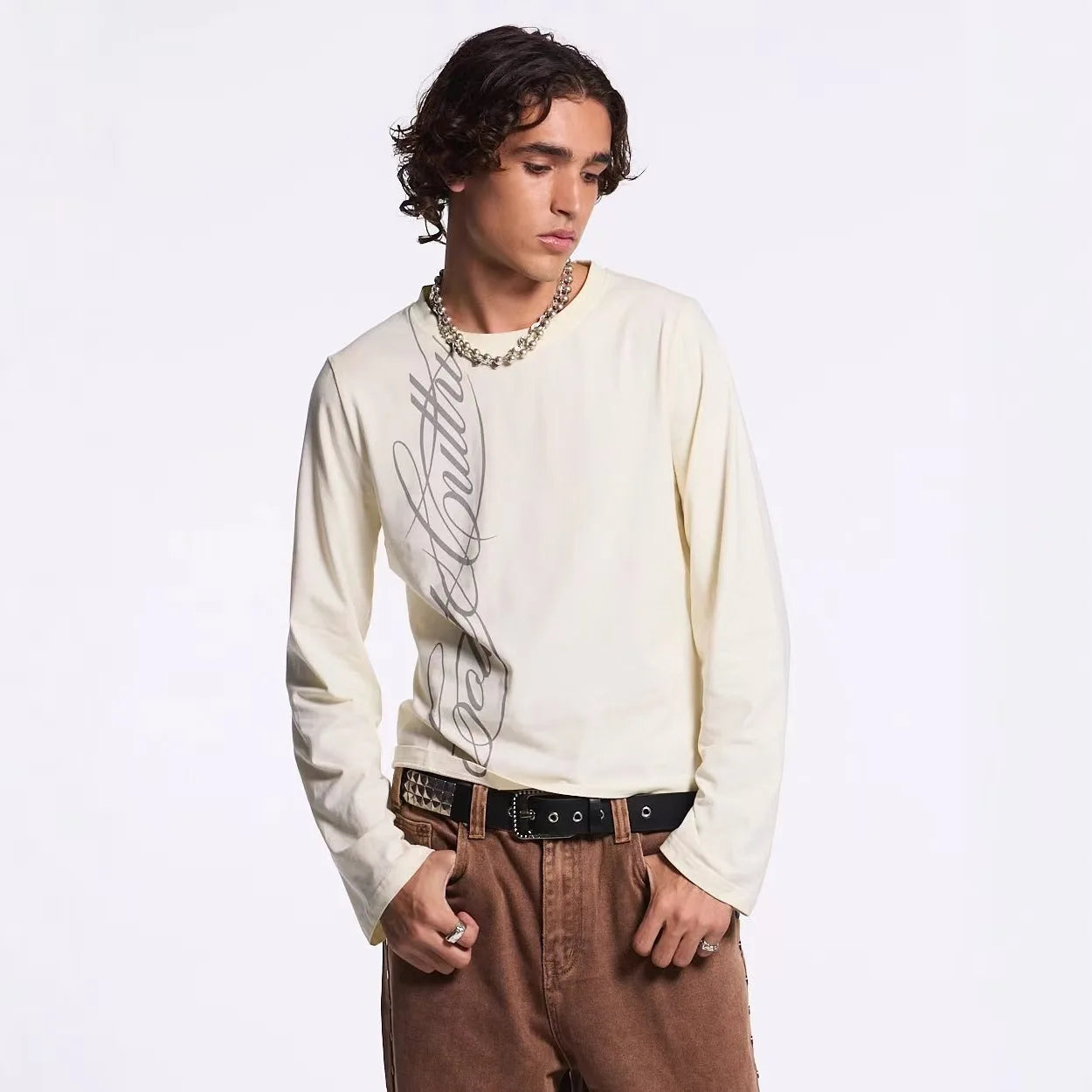 Longsleeve Y2K Websury Imprimé — Hip-Hop Streetwear Oversize