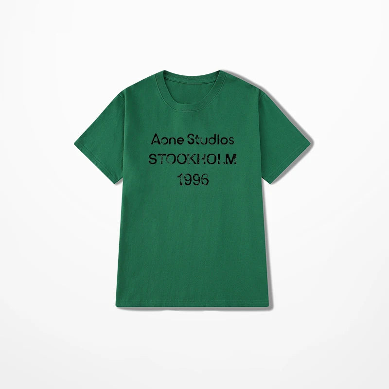 T-shirt Imprimé Style Acne Studios — Streetwear Premium Lettres