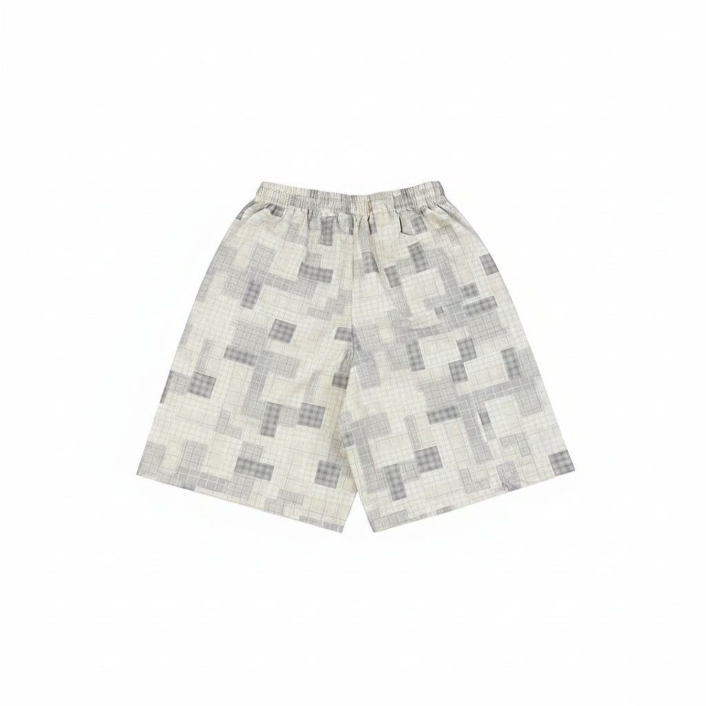 Short à Carreaux Gris Vyron