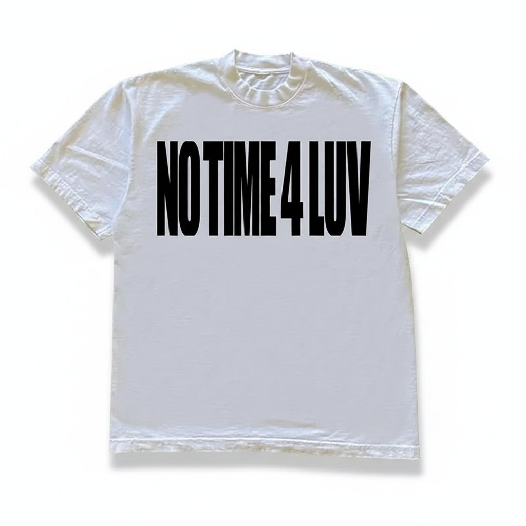 T-Shirt No Time — Streetwear Unisexe Graphique Grunge Harajuku