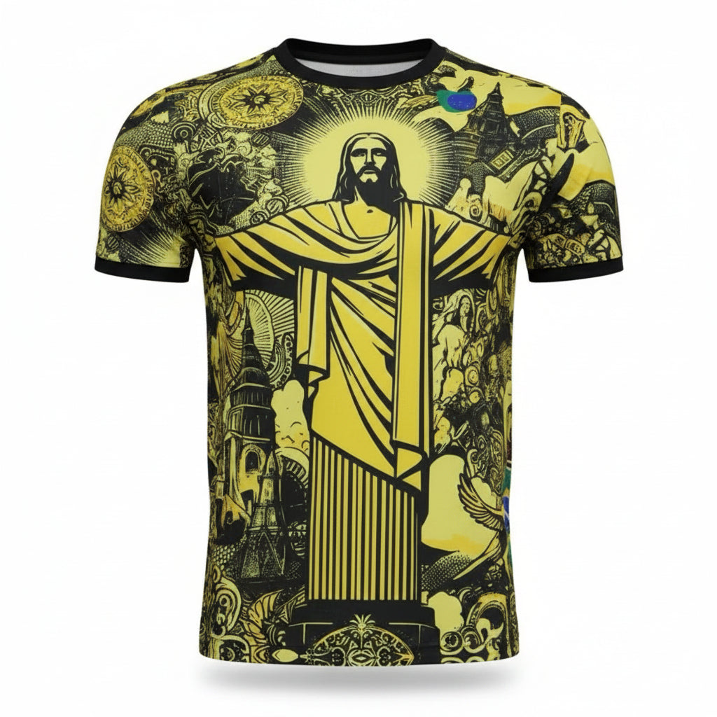 T-shirt Football Jesus Brazil