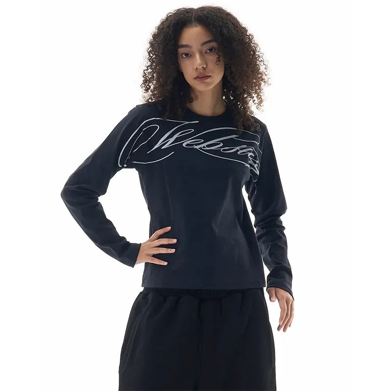 Longsleeve Y2K Websury Imprimé — Hip-Hop Streetwear Oversize
