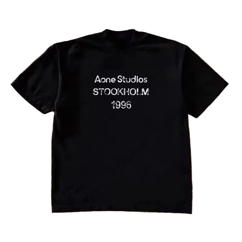 T-shirt Imprimé Style Acne Studios — Streetwear Premium Lettres