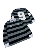 Y2K Retro Striped Rugby Longsleeve Polo