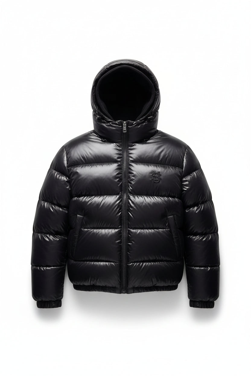 Doudoune À Capuche Chaînes & Broderie – Coupe Oversize