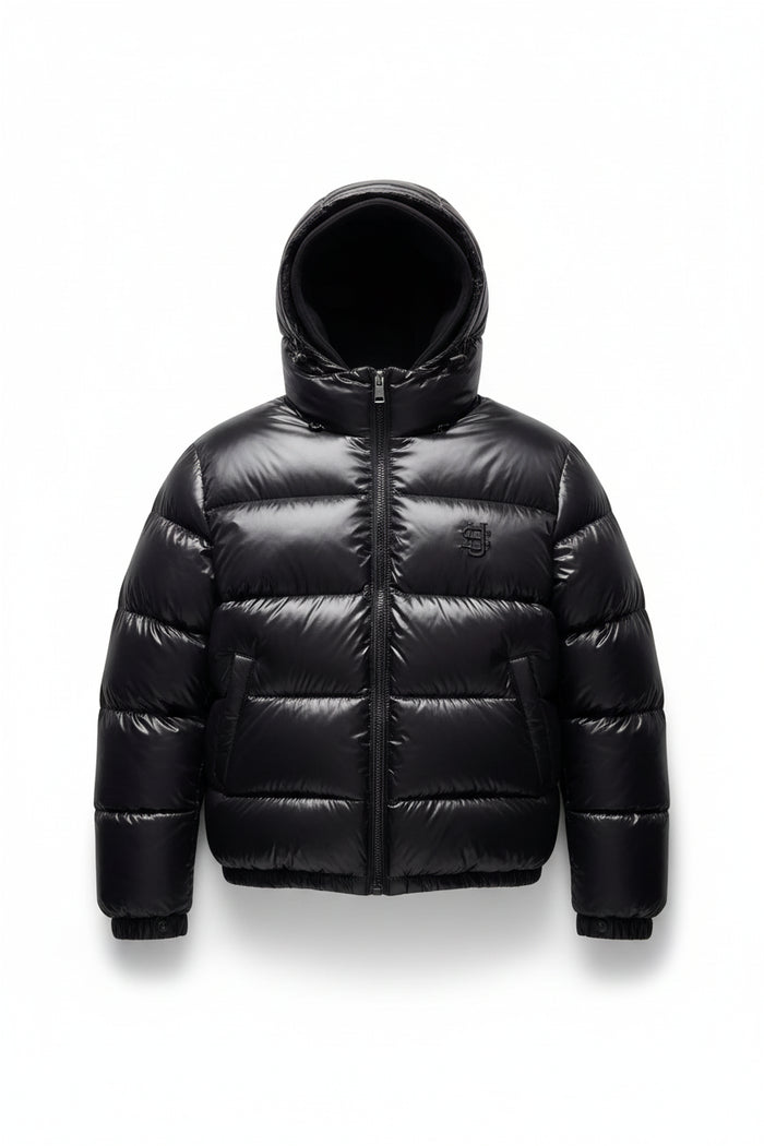 Doudoune À Capuche Chaînes & Broderie – Coupe Oversize