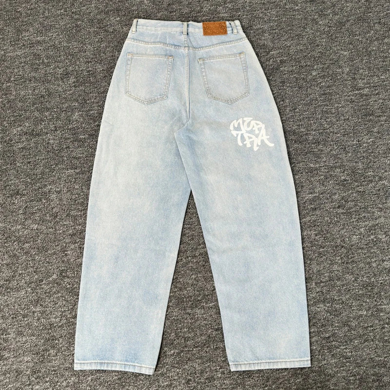 Jean Mertra Délavé Vintage — Denim Streetwear Brodé