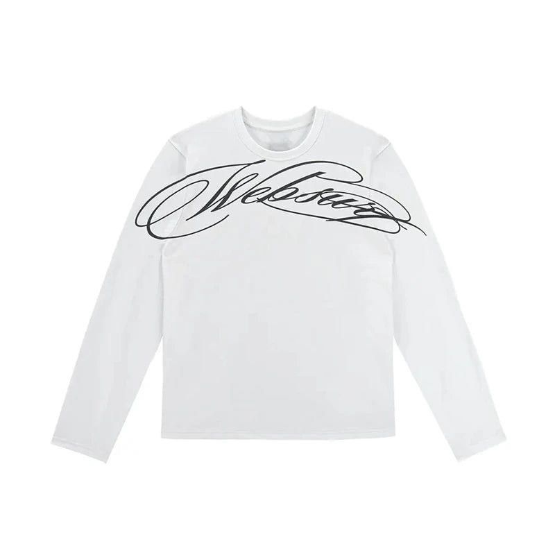Longsleeve Y2K Websury Imprimé — Hip-Hop Streetwear Oversize