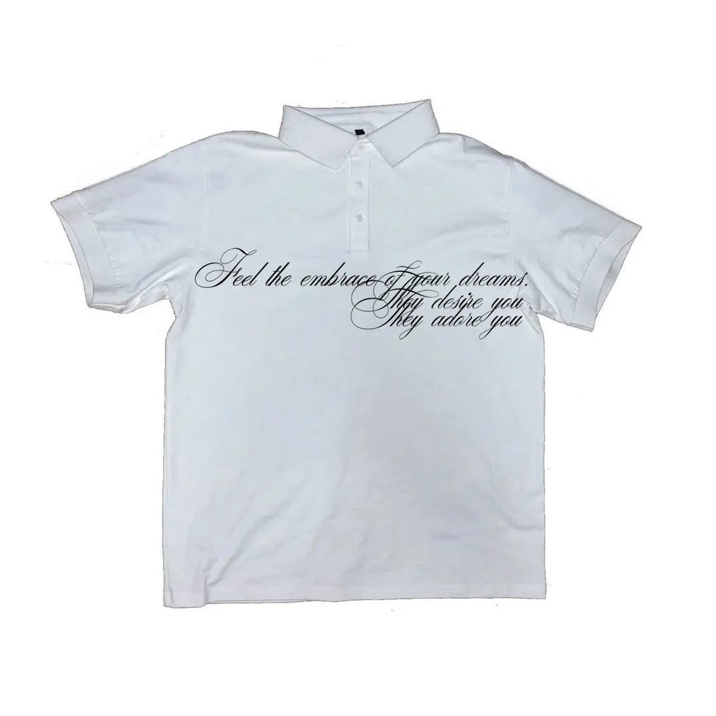 Polo Signature Dragon Imprimé — Y2K Rétro Streetwear