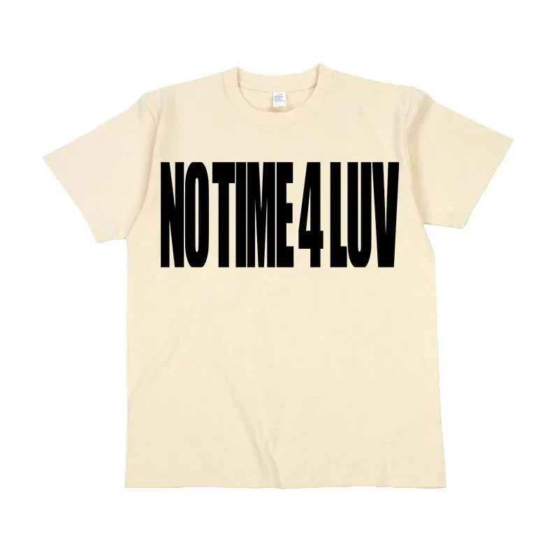 T-Shirt No Time — Streetwear Unisexe Graphique Grunge Harajuku