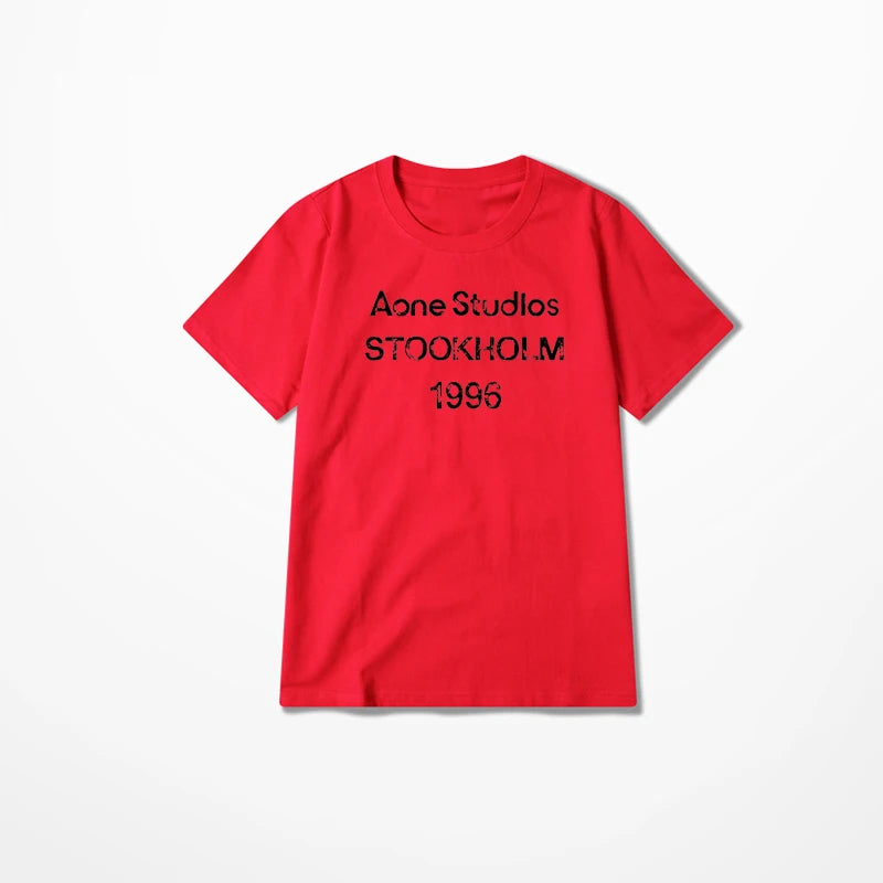 T-shirt Imprimé Style Acne Studios — Streetwear Premium Lettres