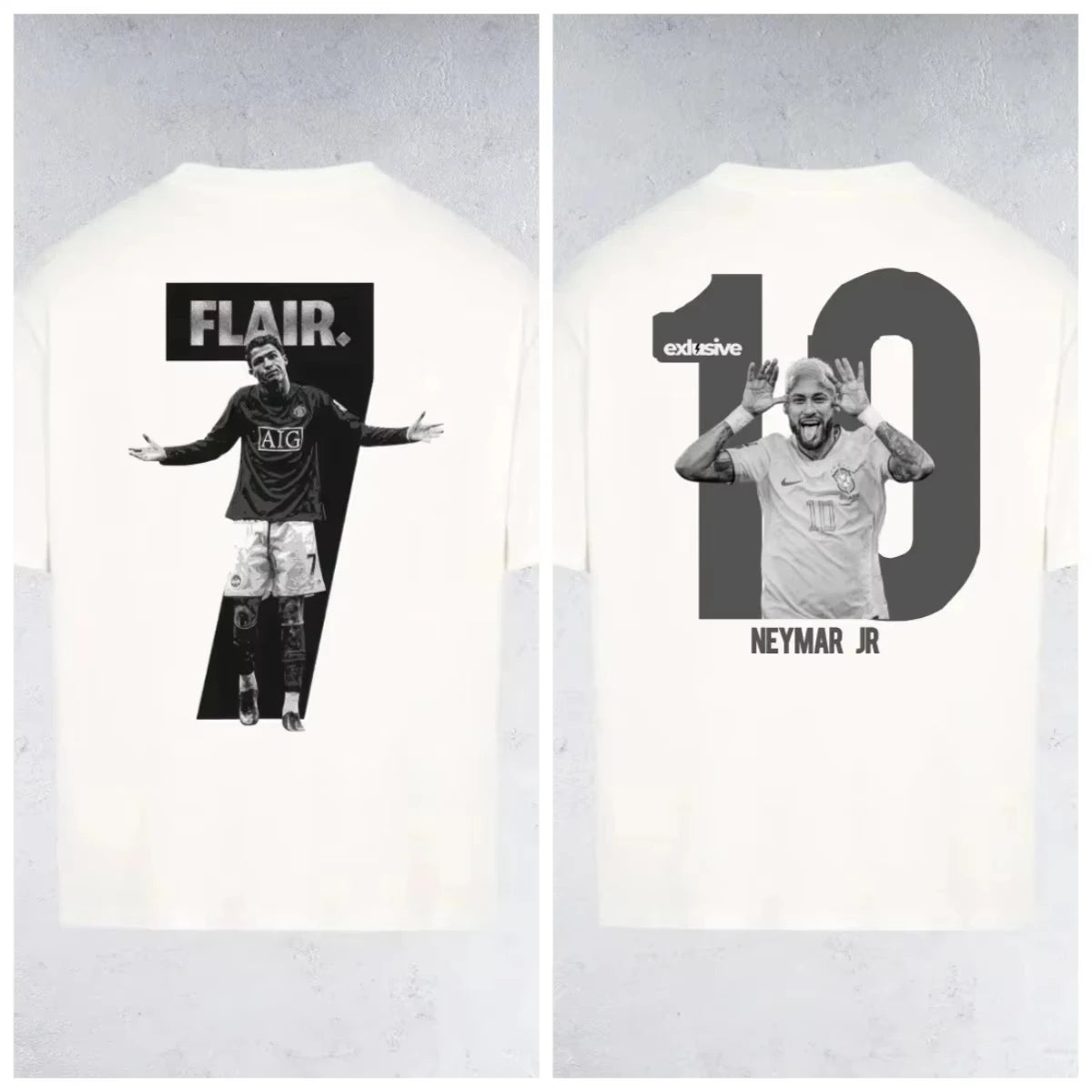 T-shirt Superstar Face Football — CR7 Neymar R9 Streetwear