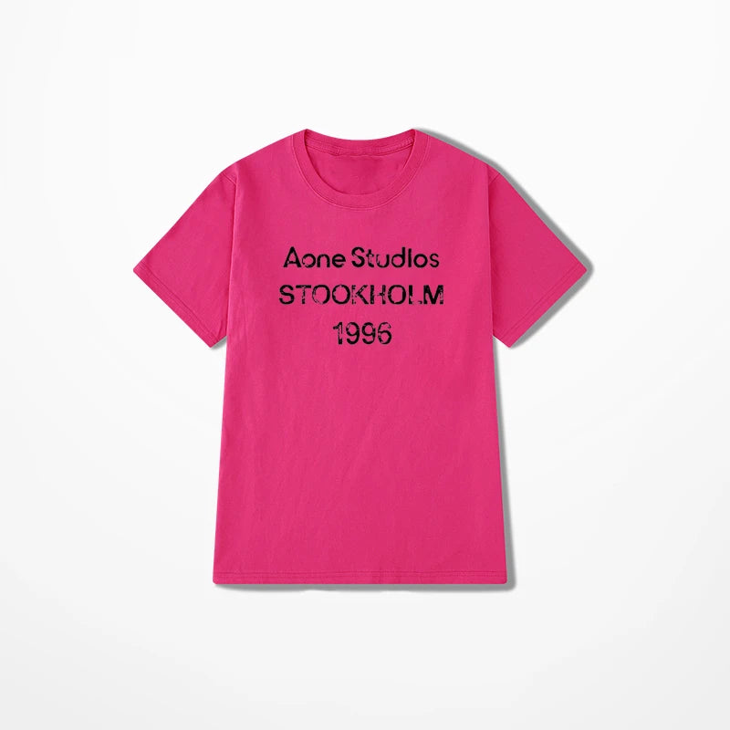 T-shirt Imprimé Style Acne Studios — Streetwear Premium Lettres