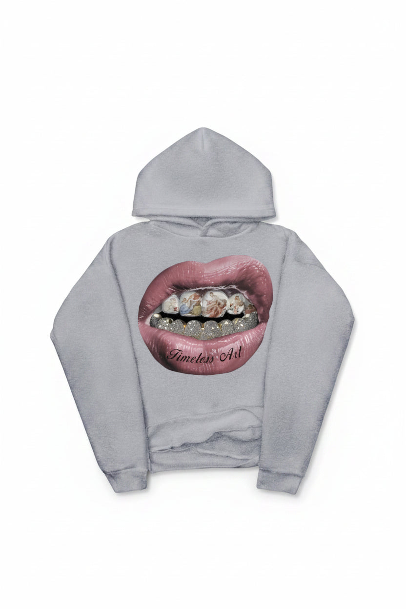 Hoodie Imprimé Grillz Rétro — Streetwear Homme