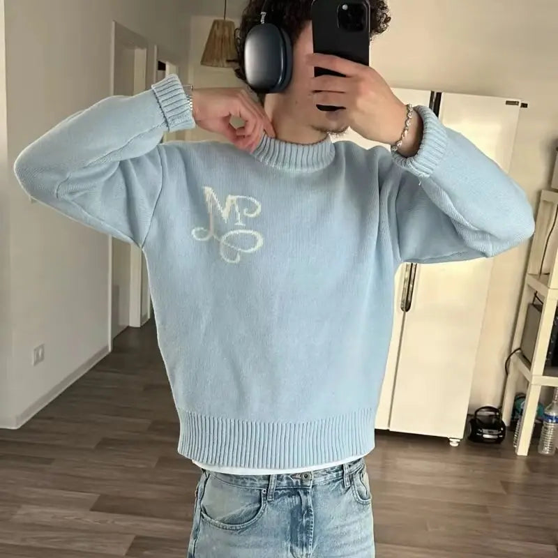 Pull Y2K Signature Logo Brodé — Streetwear Boxy