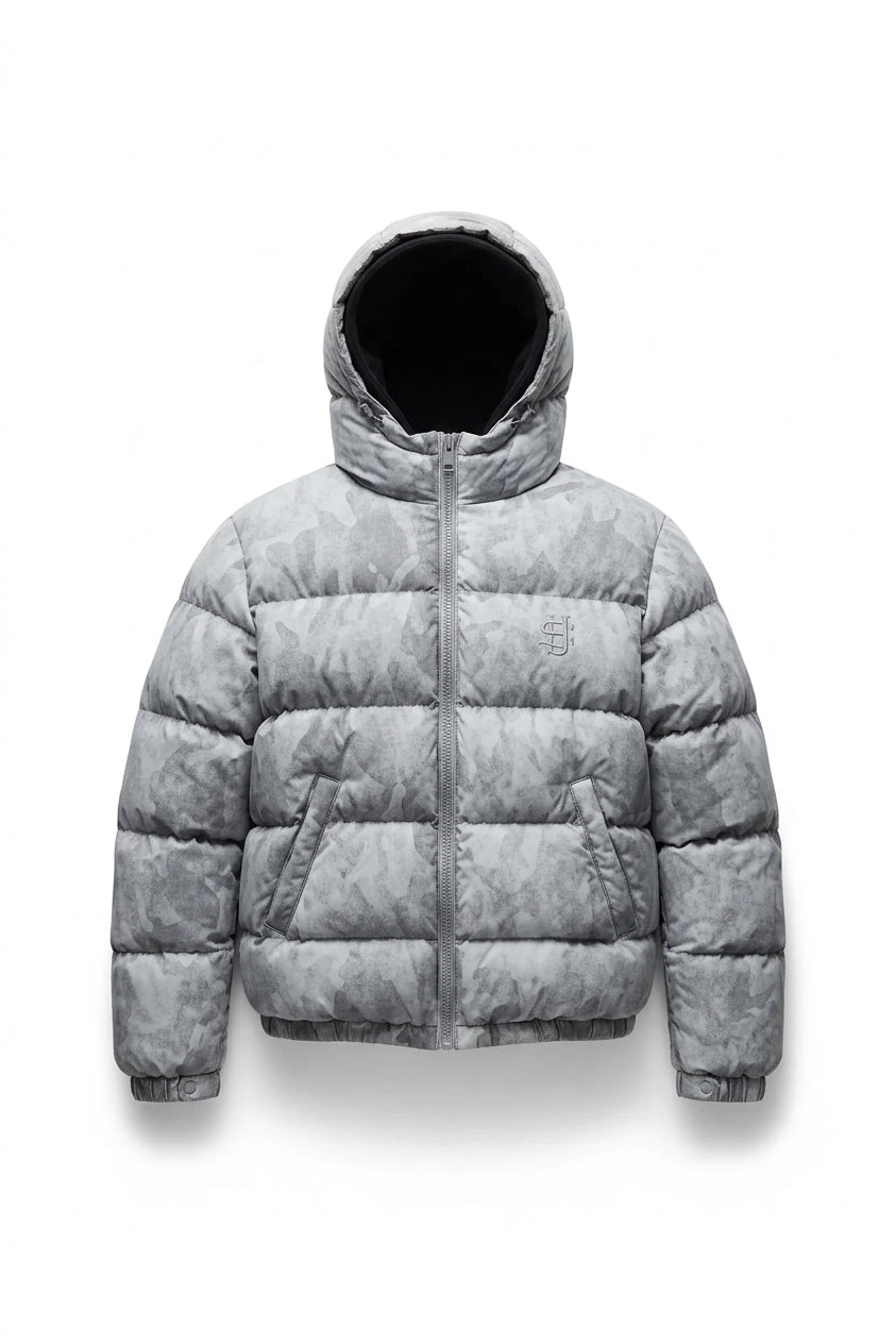 Doudoune À Capuche Chaînes & Broderie – Coupe Oversize