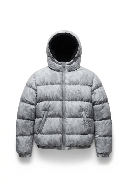 Doudoune À Capuche Chaînes & Broderie – Coupe Oversize