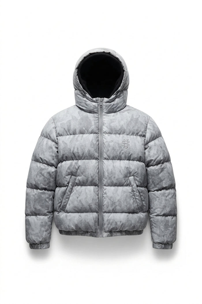 Doudoune À Capuche Chaînes & Broderie – Coupe Oversize