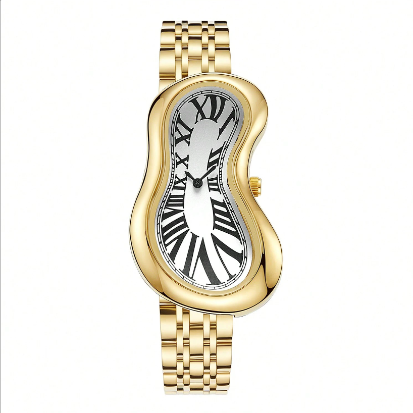 Montre Quartz Y2K Millénaire Rétro Asymétrique Torsadée